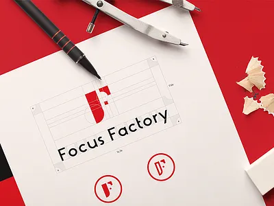Focus Factory logo agency branding consulting freelance marketing red studio vietnam
