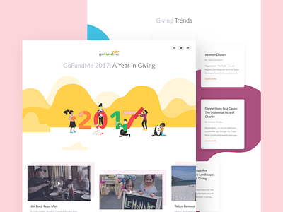 Fundraising Crowdfunding Website 2017 colors creative gofundme landing page ui ux website