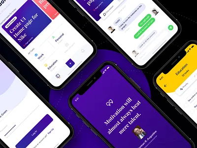 Personal task manager clean color design gradient icons ios mobile app task manager ui ux