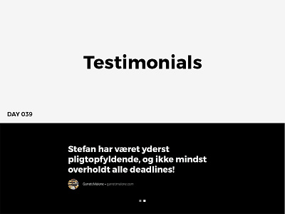 #039 – Testimonials dailyui testimonials ui ux