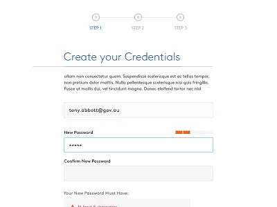 A step in your registration clean design forms user experience ux design