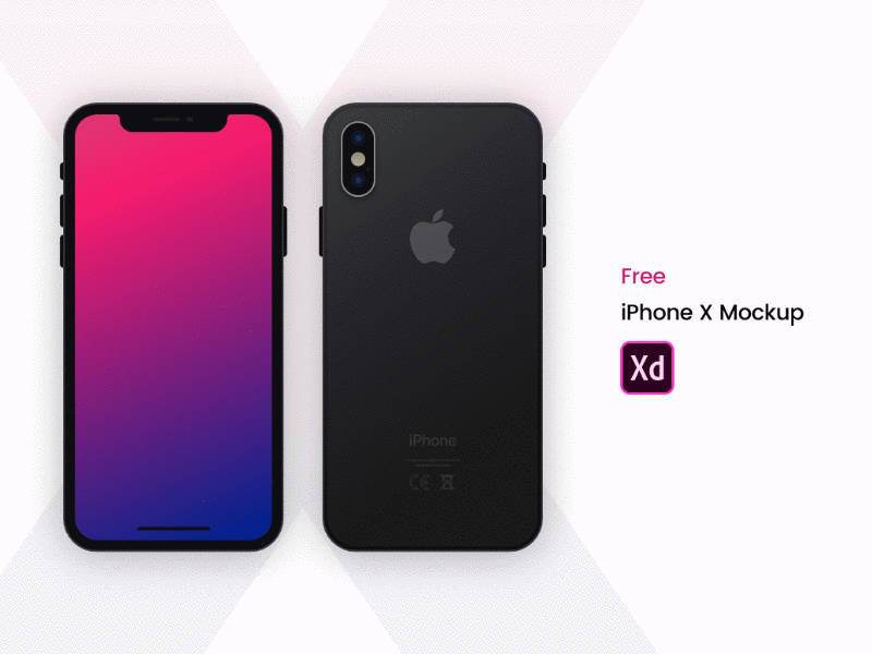 Free iPhone X Mockup adobe xd experience design free iphone x mockup vector xd