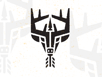 Buck_drib bruner buck deer graphic hunter illustration logo mike tribal