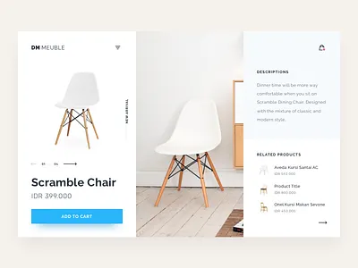 Dm Meuble Furniture clean design ecommerce furniture meuble minimal shop ui