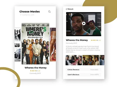 Movie app app clean design ios minimal movie typography ui ux