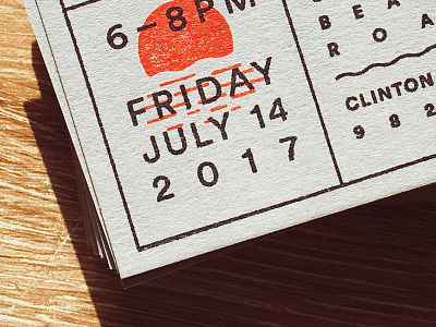 Tea Rehearsal circular stamp texture type typography