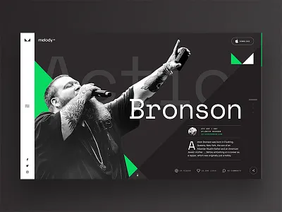 Landing page concept design landing page menu music navigation profile ui ux vr website