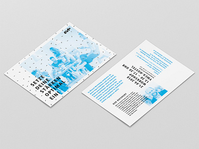 Flyer for EVP Strengthsfinder Workshop black blue duplex flyer paper print