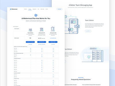 Mattermost - Pricing enterprise illustrations mattermost pricing website