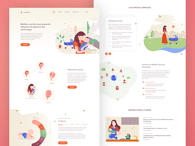 Supermom - Everyday is Mother's Day celebration day flat illustration landing mom mother page super ui