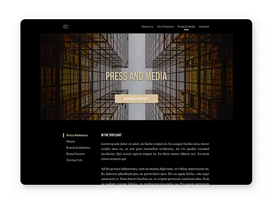 Daily UI #051 - Press Page 051 daily ui press page