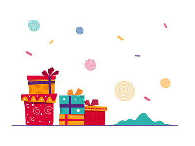Christmas Gifts - Freebie artwork christmas flat freebie gift illustration vector xmas