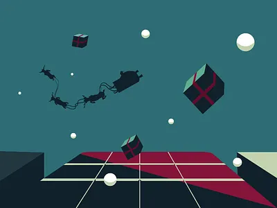 Merry Inkmas christmas christmas card christmas illustration perspective illustration santa clause shadow illustration