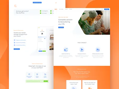 Boxt Home Page app grid landing page layout moving orange responsive typography ui ux vibrant web