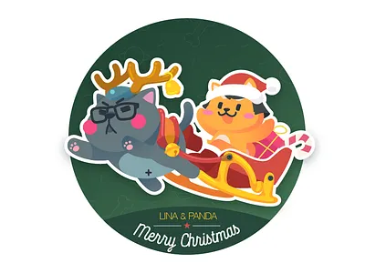 Merry Xmas 2017 cat dog happy merry new xmas year