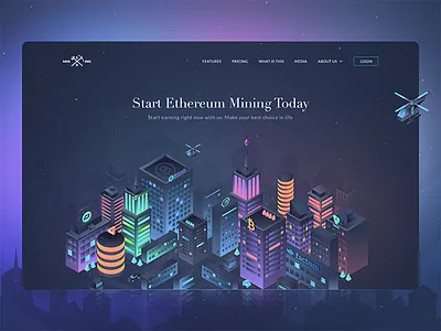 Hero Image Design crypto cryptocurrency design hero banner hero image ico interface landing landing page landing page design mining page token ui user user interface user interface design web web design website design