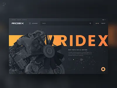 Ridex Homepage car design homepage landing motor search slider ui ux web zipl