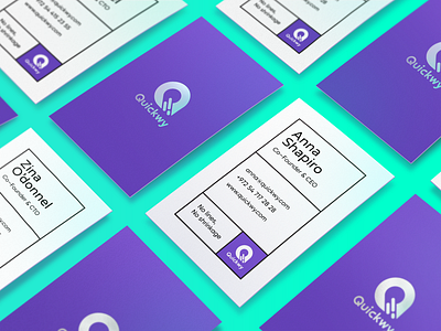 Quickwy Business Cards branding business card corporate style identity layout logo logo design quickwy