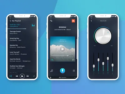 JOY Music App 99designs app color design music play sketchapp ui ux winner