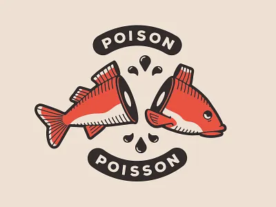 Poison Poisson apparel brand branding drawing dribbble graphic design identity illustration logo