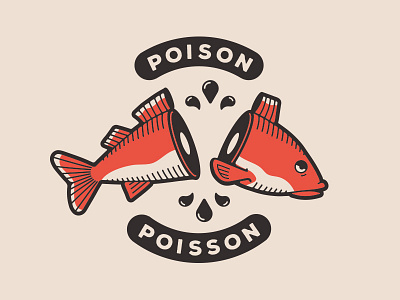 Poison Poisson apparel brand branding drawing dribbble graphic design identity illustration logo
