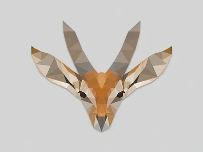 Low poly Antelope exercise animal illustration low poly poly portrait