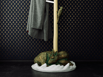 Coat stand 3d 3ds max corona product design zbrush