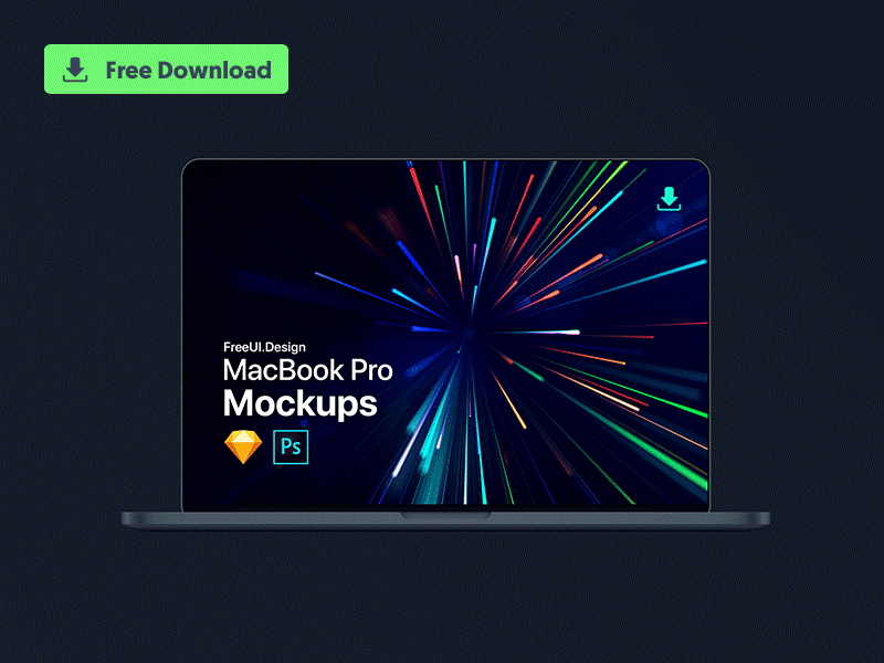 Macbook Pro Mockup - Free Download 4k freebie freebies hires macbook macbookpro minimal mockup mockups sketchsymbols smartobject symbols