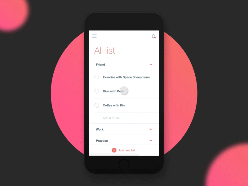 #2 To Do App app flinto interactive mobile motion saigon to do ui practice ux ui vietnamese designer