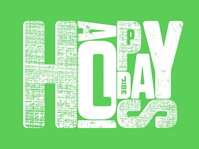 Happy Holidays! christmas green happy holidays jibe logo texture woodblock