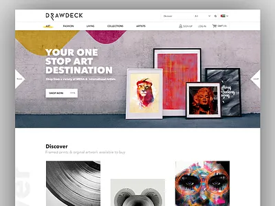 Drawdeck Website Design art art ui drawdeck drawdeck ux ui drawdeck web design fashion fashion ui living modern design modern web ui ui freelancer