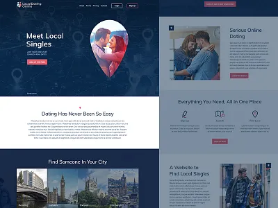 Dating Website area date dating local love partner people romance webdesign website