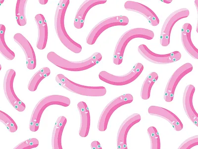 Look out! Flying sausages! pink sausages