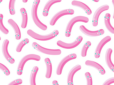 Look out! Flying sausages! pink sausages