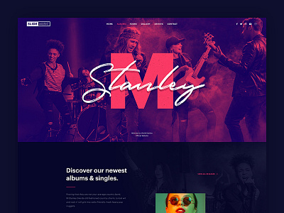 Music Band Homepage Concept artist band colorful homepage music