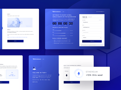 Contribution flow for blockchain ICO app bitcoin blockchain crypto currency ico interface investment responsive website