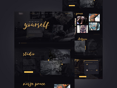 Tattoo Studio — Landing Page design landing page layout studio tattoo typography ui ux web web design