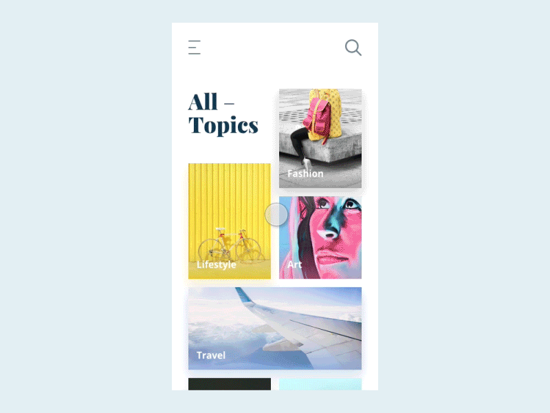 #3 Blog animation article blog interactive saigon topic ui practice ux ui vietnam