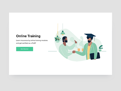 Online Learning beard curvy design flowers fluid garden illustration leaf line plants ui