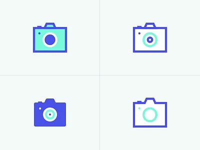 Daily Icon #003 - Camera ai blue camera camera icon daily icon icon design icons illustrator outline icon