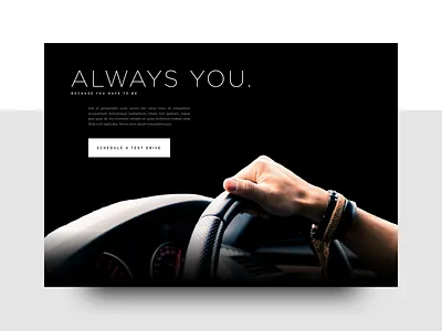 Always You black black and white car clean modern sleek ui ux white