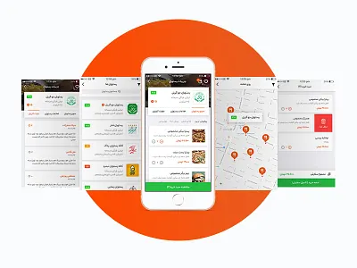 Food delivery application – Screens appdesign delivery food iphone mockup restaurant search ui uidesign ux