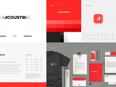 Acoustik Brand Board brand board branding logo logo system