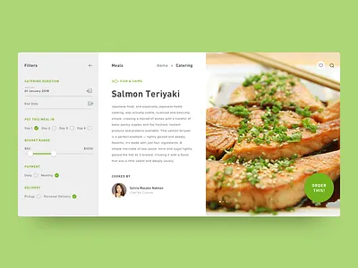 Meals 101 clean food layout minimal section simple singlepage ui ux web