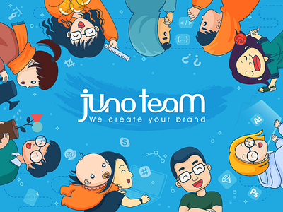 HAPPY NEW YEAR 2018 creative agency design company happy junoteam newyear studio
