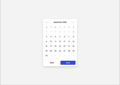 Date range picker animation components product design ui ux