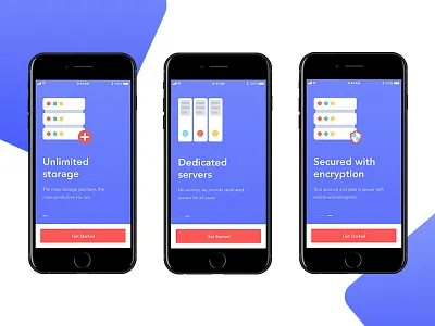 Walkthrough cloud services color illustration ios iphone left left align services ui walkthrough