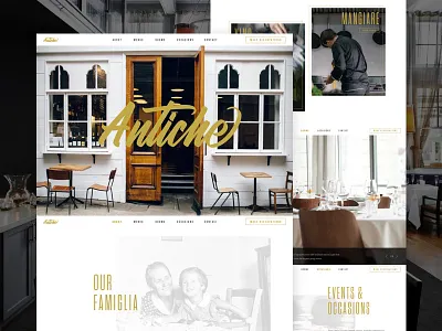Antiche - Italian Restaurant Website & Branding branding custom lettering identity italian italian restaurant logo logotype reservation uiux user experience web design
