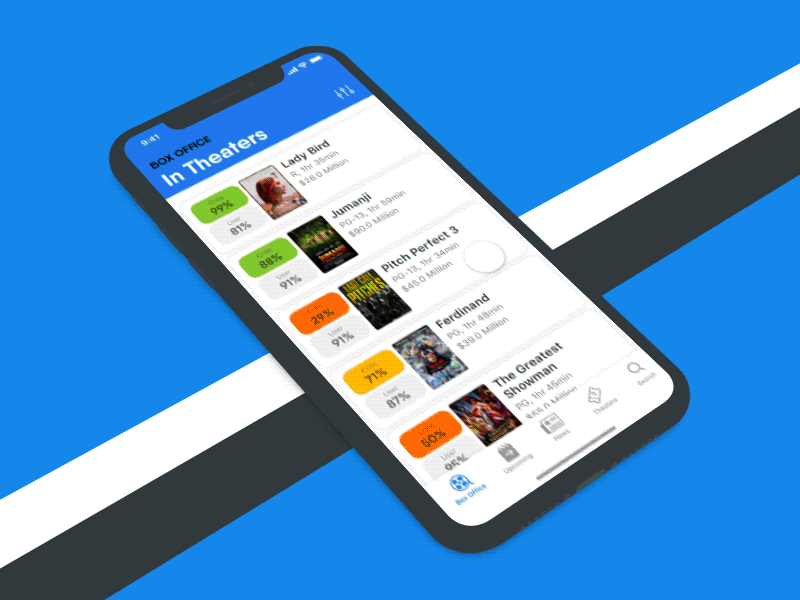 Movie App Flow app design framer ios iphone x movie prototype star wars ui