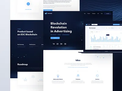 Adshares Landing Page ads adshares advertising blockchain ethereum landing network page website